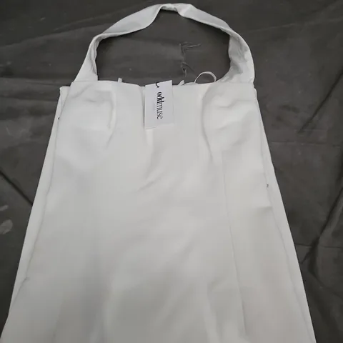 ODDMUSE THE ULTIMATE MUSE HALTER MIDI DRESS WHITE SIZE XL