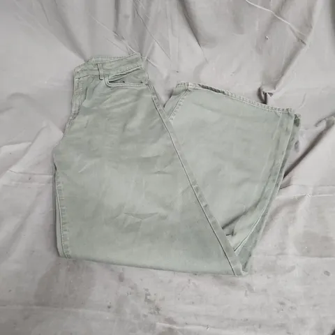 MASSIMO DUTTI WIDE LEG JEANS IN GREEN SIZE 38/UK 12