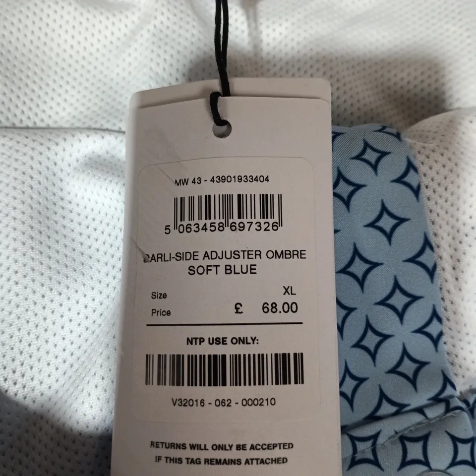 REISS OMBRE SOFT BLUE TROUSERS WITH LATERAL SIDE ADJUSTERS – UK XL