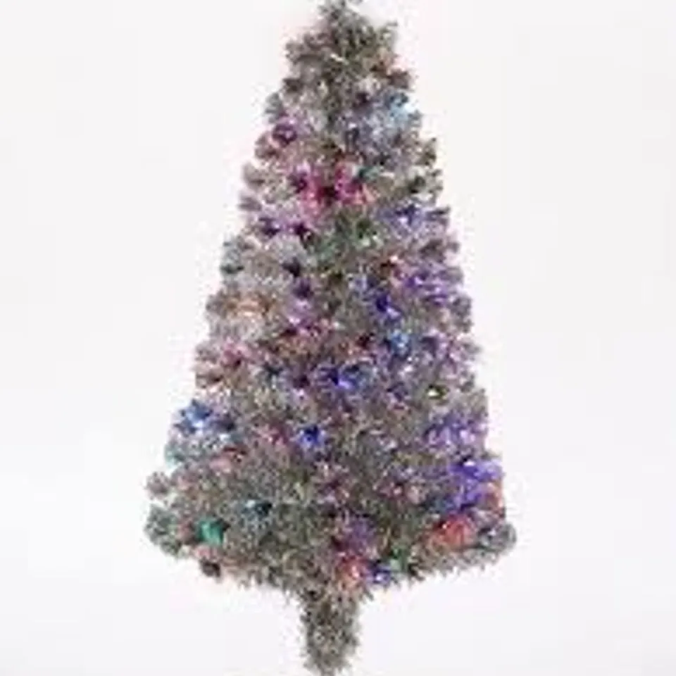 BOXED 5FT SILVER FIBRE OPTIC TREE - COLLECTION ONLY