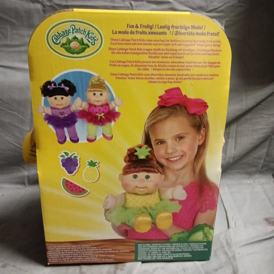 CABBAGE PATCH KIDS PLUSH BABY DOLL IN ORIGINAL BOX YELLOW PACKAGING