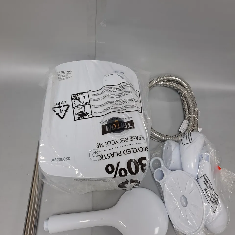 TRITON SILENT RUNNING THERMOSTATIC POWER SHOWER WHITE & CHROME NOVEL SR