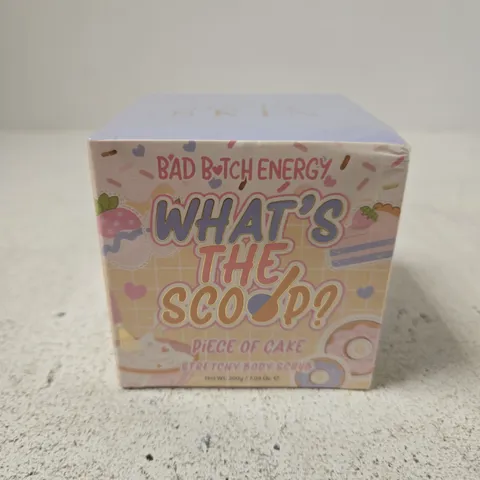 WHAT'S THE SCOOP? PIECE OF CAKE STRETCHY BODY SCRUB (200G)
