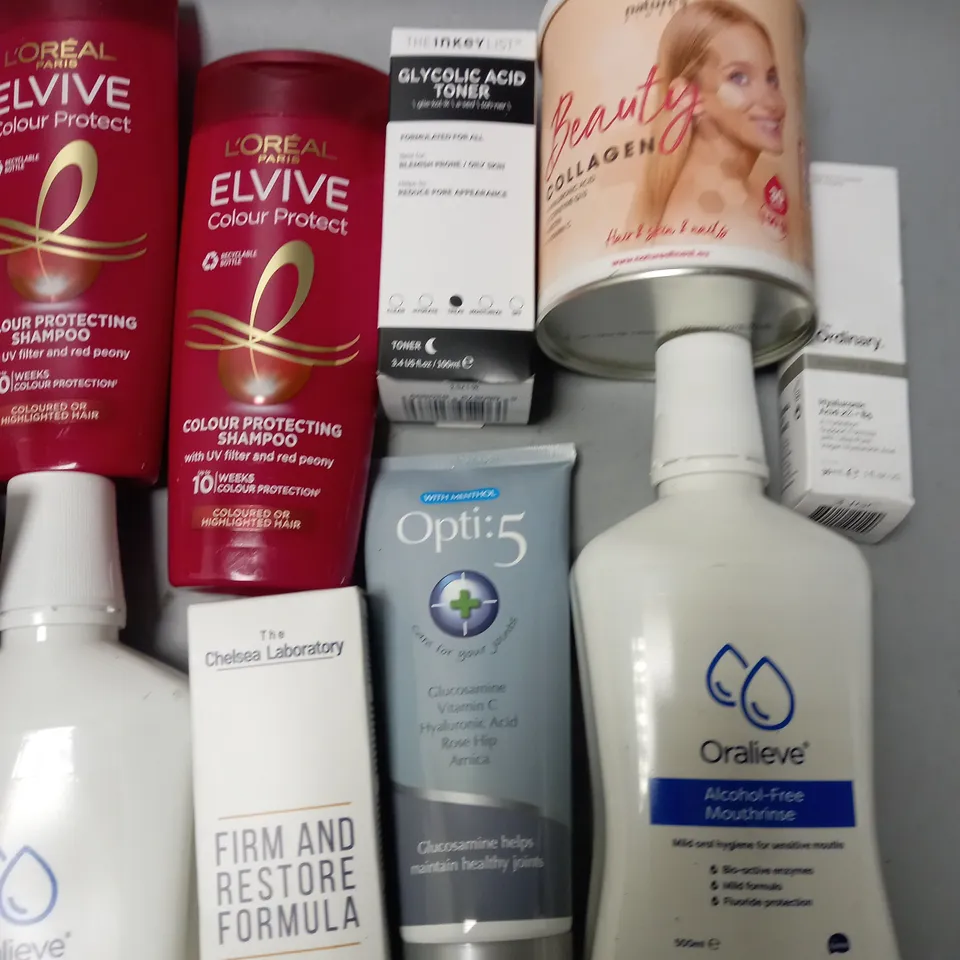 LOT OF APPROXIMATELY 25 ASSORTED HEALTH AND BEAUTY ITEMS TO INCLUDE KERASTASE, LOREAL, NAYURES FINEST AND ORALIEVE