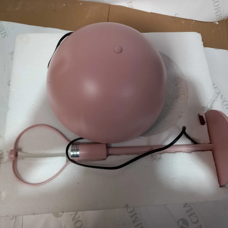 DOMED TABLE LAMP PALE PINK RRP £25
