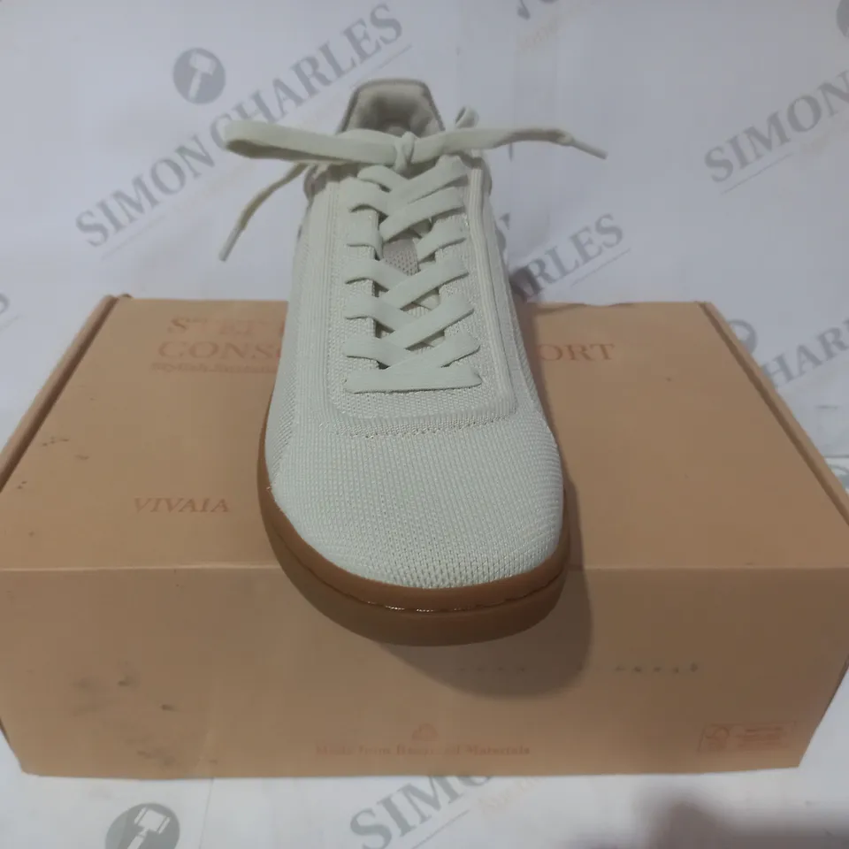 BOXED PAIR OF VIVAIA SHOES IN BEIGE EU SIZE 38