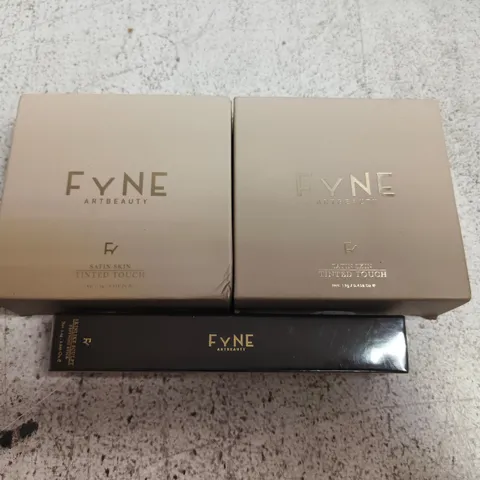 3 FYNE COSMETICS PRODUCTS TO INCLUDE SATIN SKIN TINTED TOUCH - 12, SATIN SKIN TINTED TOUCH - 09 & DEFINING STICK - 1