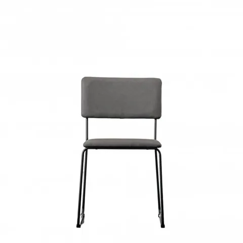 BOXED PAIR OF CHALKWELL DINING CHAIRS - SLATE FAUX LEATHER