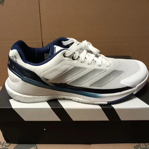 BOXED PAIR OF ADIDAS CRAZYQUICK BOOST PADEL MENS TRAINERS IN WHITE - UK 11