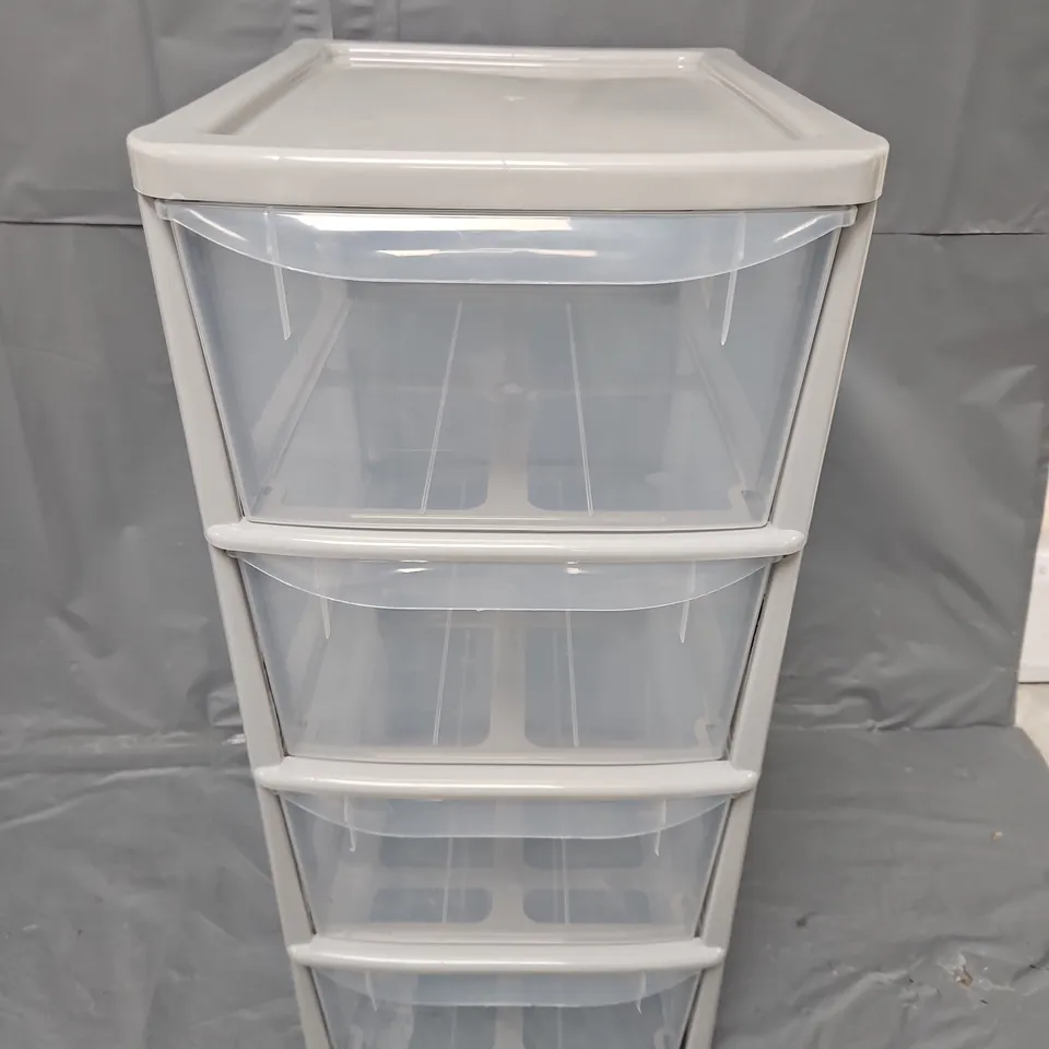 4 DRAWER MEDIUM TOWER IN GREY