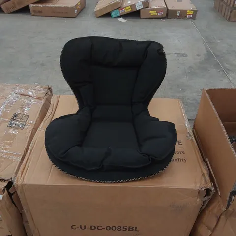 BOXED PAIR OF BLACK DESIGNER BAR STOOLS