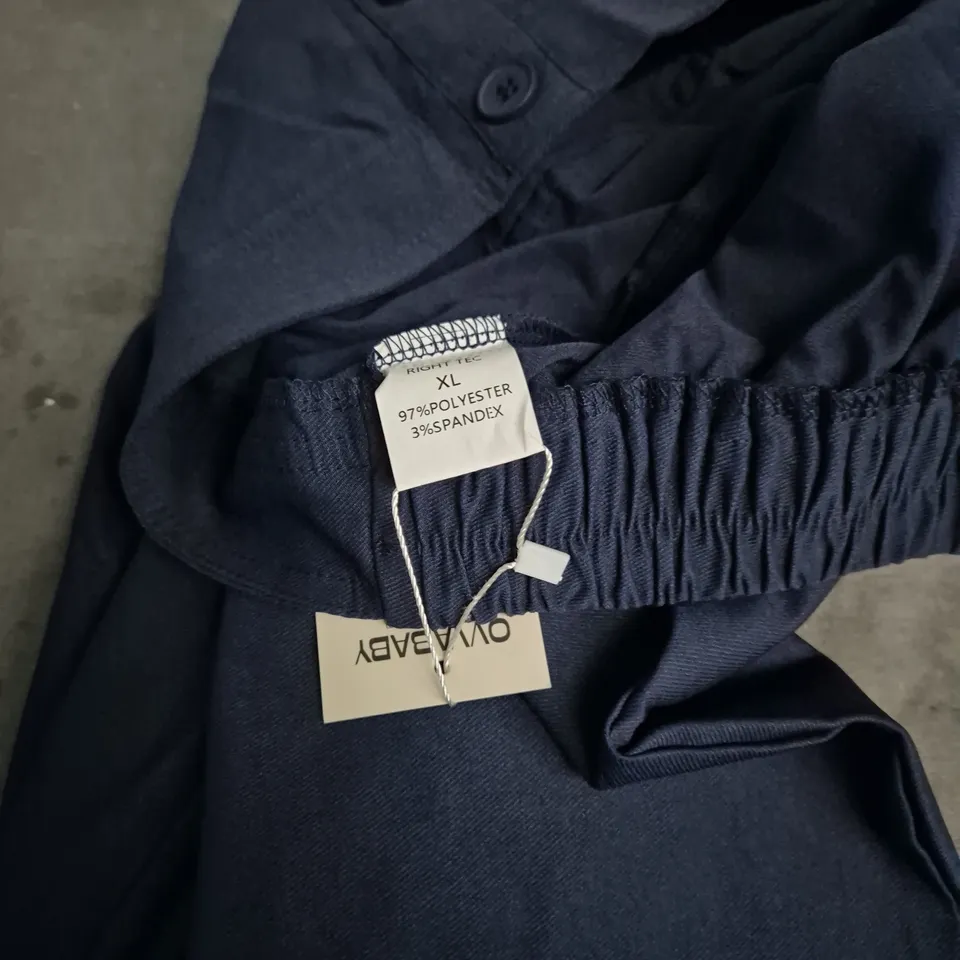 OVBABY NAVY BLUE TROUSERS – UK 16-18 (XL) – 97% POLYESTER, 3% SPANDEX 