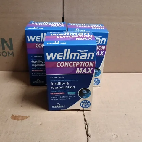 3 X WELLMAN CONCEPTION MAX WITH 32 NUTRIENTS SUPPLEMENT