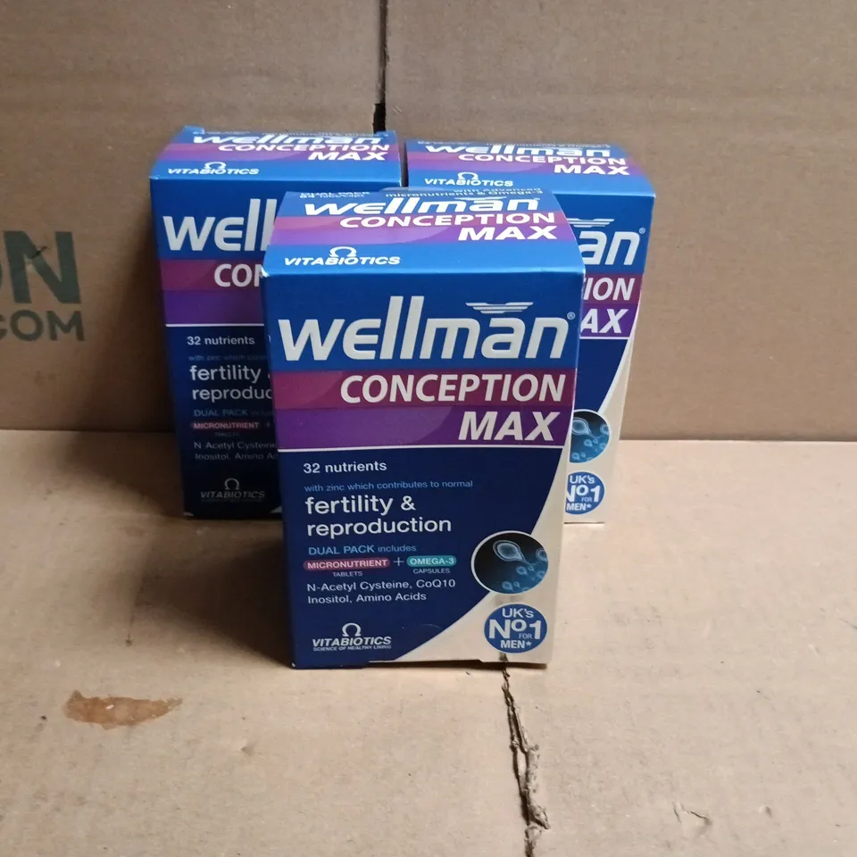 3 X WELLMAN CONCEPTION MAX WITH 32 NUTRIENTS SUPPLEMENT