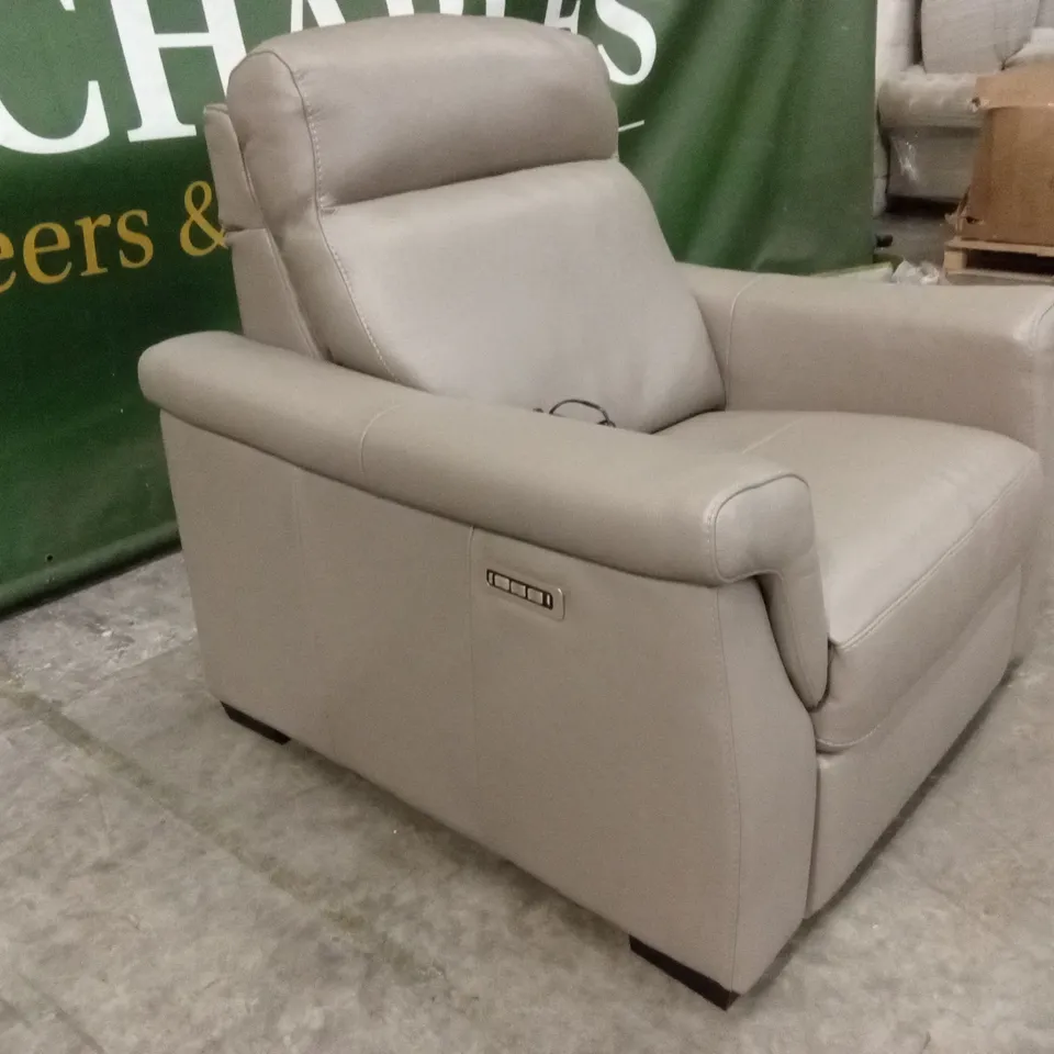 QUALITY DESIGNER ITALIAN MADE ADRIANO LUMBAR AND ELECTRIC RECLINER LEATHER ARMCHAIR