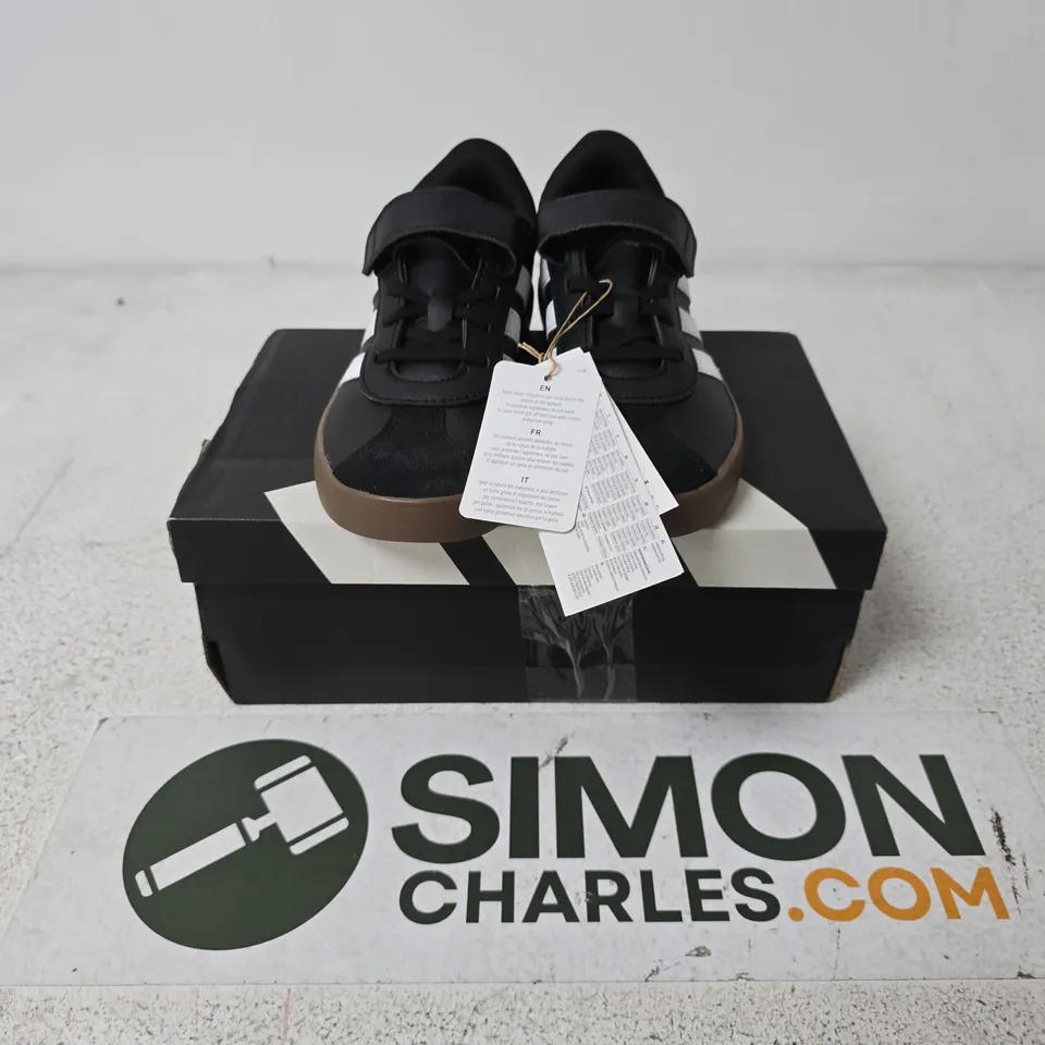 BOXED ADIDAS VL COURT 3.0 EL TRAINERS IN BLACK - UK 1
