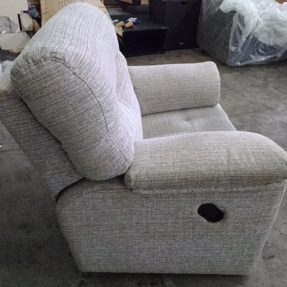 QUALITY DESIGNER G-PLAN STRATFORD MANUAL RECLINER CHAIR - LOOM SHALE FABRIC 