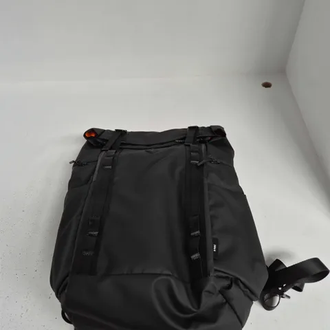 BLACK RUCKSACK WITH MULTIPLE EXTERIOR STRAPS – TAG 3064