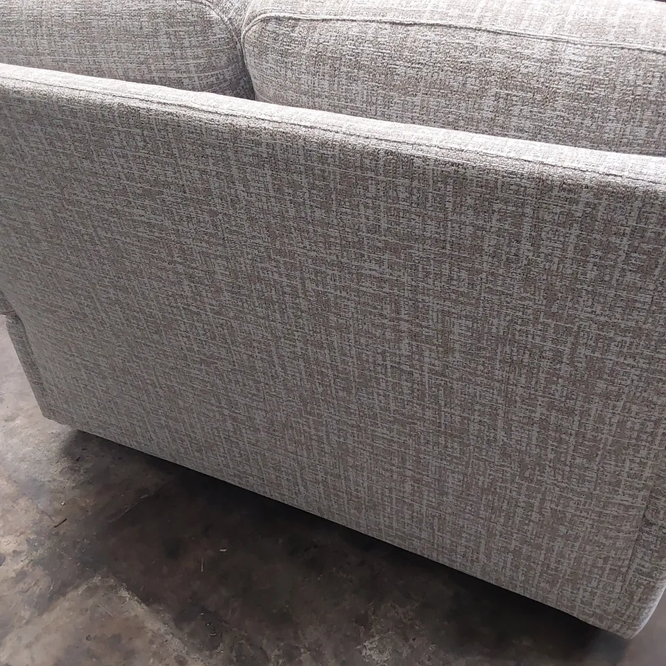 QUALITY BRITISH DESIGNER G PLAN KINGSBURY TWO SEATER SOFA SHORE OATMEAL FABRIC 