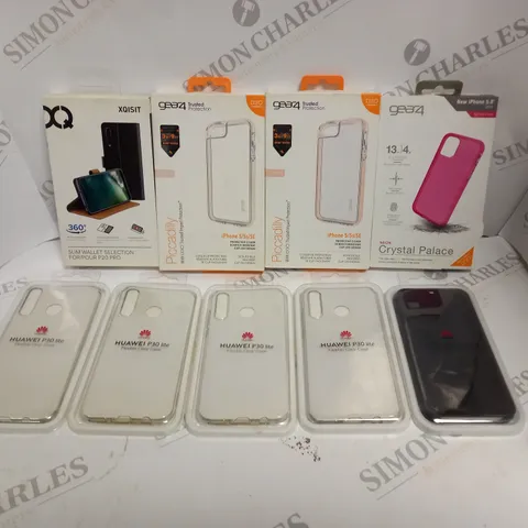 APPROXIMATELY 40 ASSORTED SMARTPHONE PROTECTIVE CASES FOR VARIOUS MODELS TO INCLUDE HUAWEI P30 LITE, P20 PRO, IPHONE 5 ETC