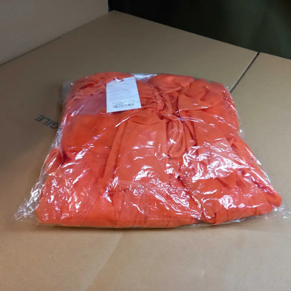 PACKAGED FOREVER UNIQUE ORANGE TULLE TIERED RUFFLE SKATER DRESS - SIZE 18