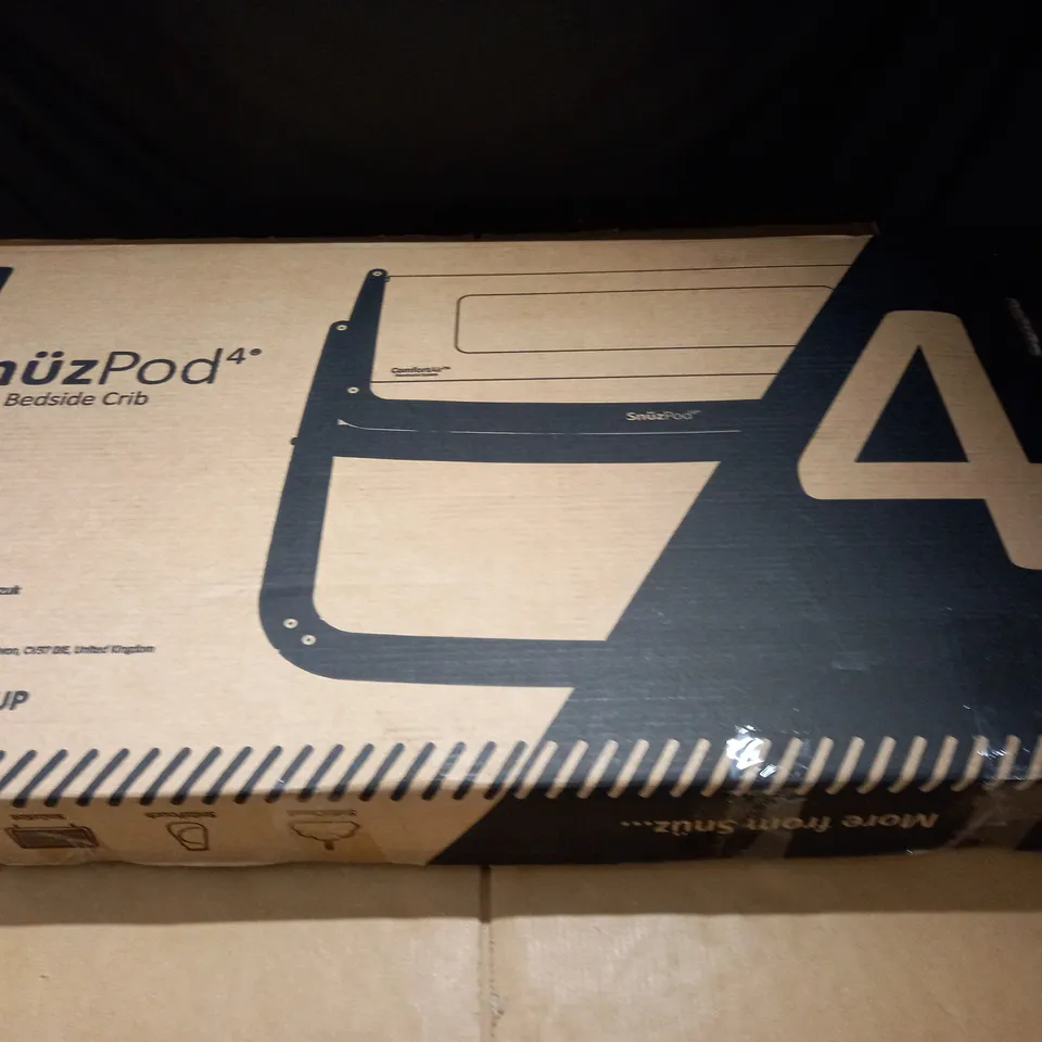 BOXED SNUZPOD 4 BEDSIDE CRIB - COLLECTION ONLY