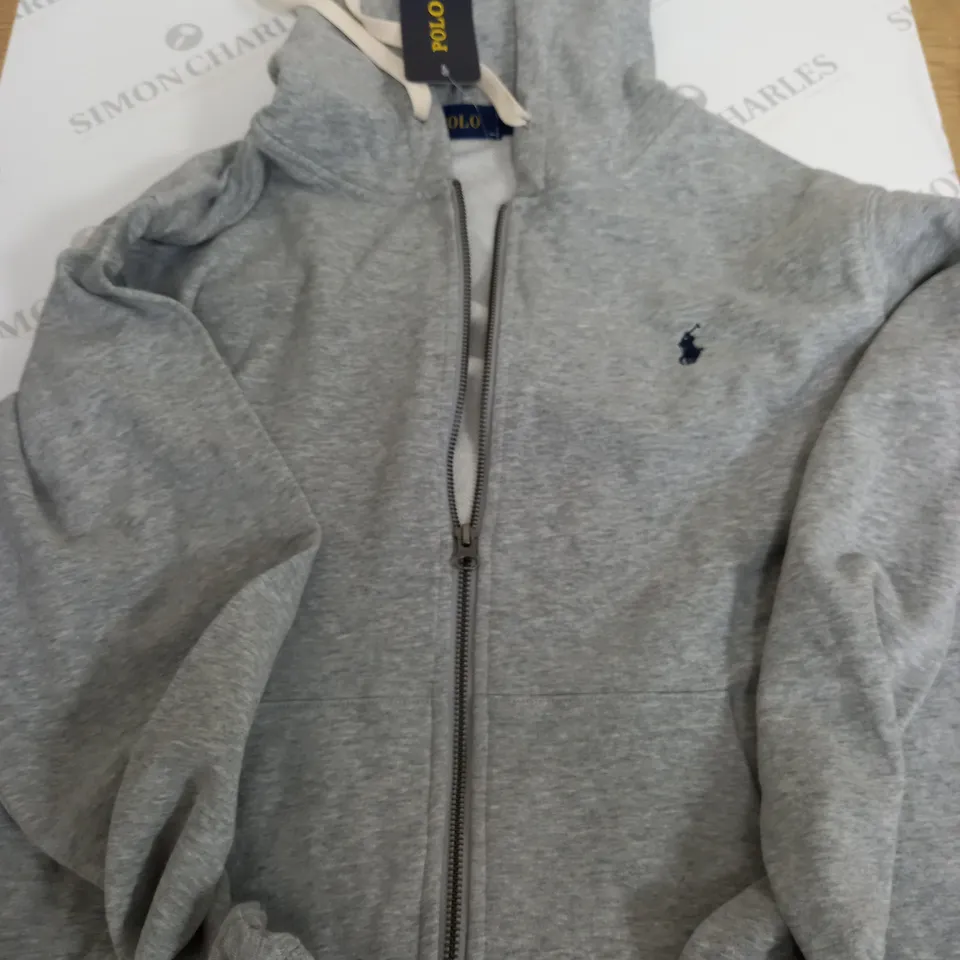 POLO GREY HOODIE SIZE M 