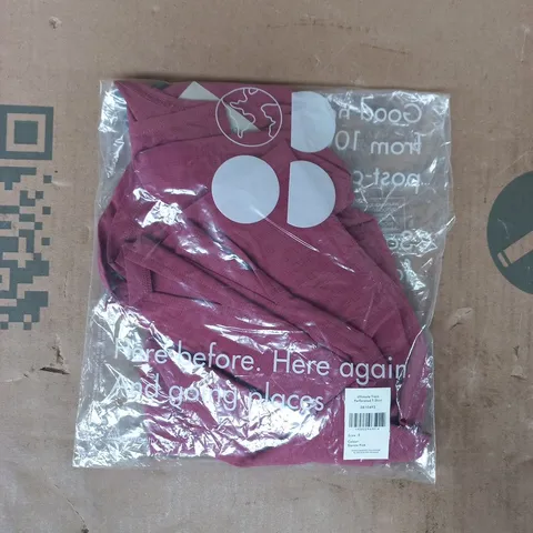 BAGGED SWEATY BETTY ULTIMATE TRAIN PERFORATED T-SHIRT IN PINK SIZE SMALL