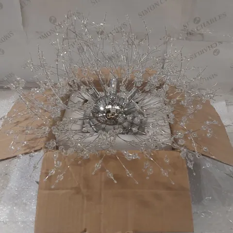 BLITHEDALE 5-LIGHT CRYSTAL LED CHANDELIER FLUSH MOUNT LIGHT