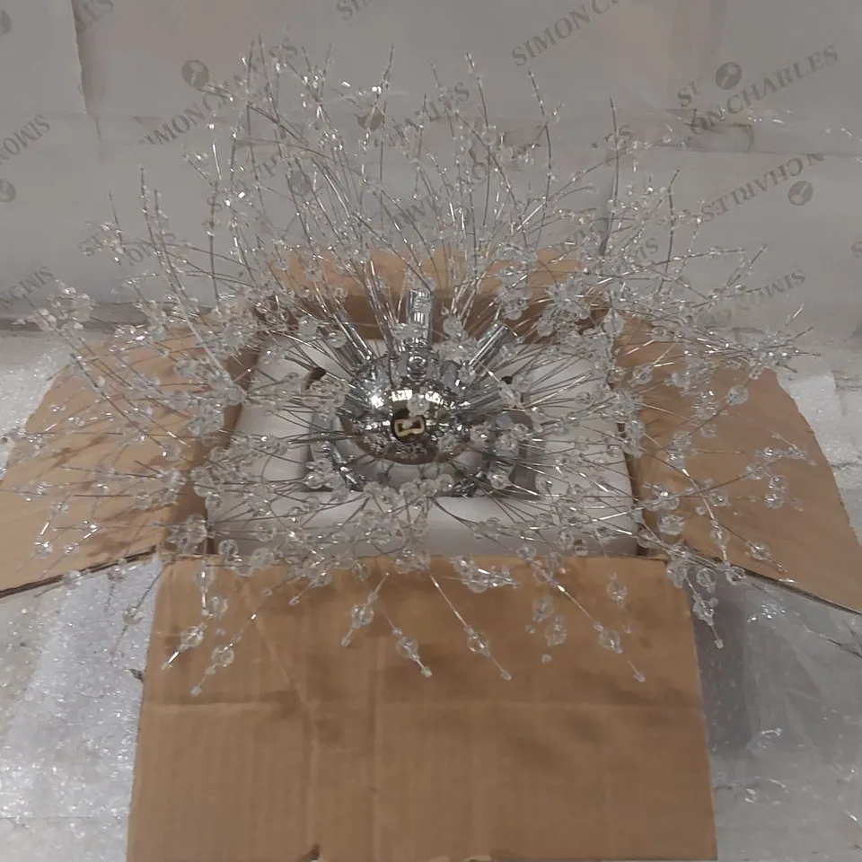 BLITHEDALE 5-LIGHT CRYSTAL LED CHANDELIER FLUSH MOUNT LIGHT