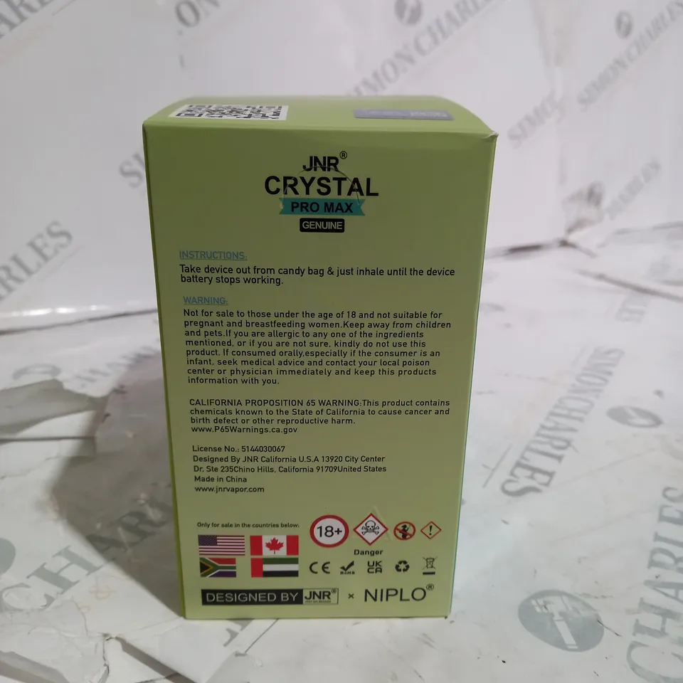 BOX OF 6 JNR PINAPPLE ICE VAPES 20% NICOTINE 