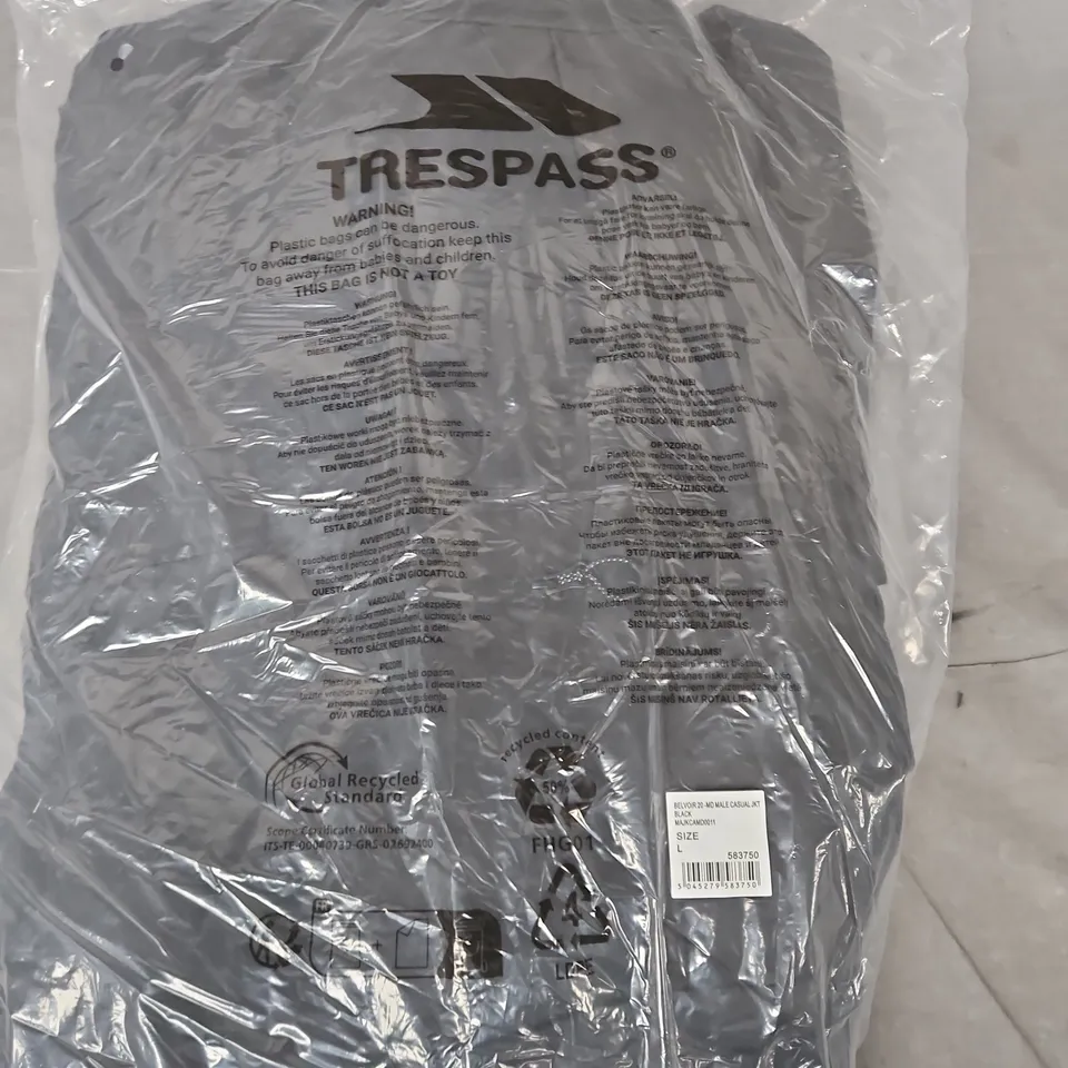 TRESPASS BELVOIR 20-MD MALE CASUAL JACKET IN BLACK SIZE LARGE