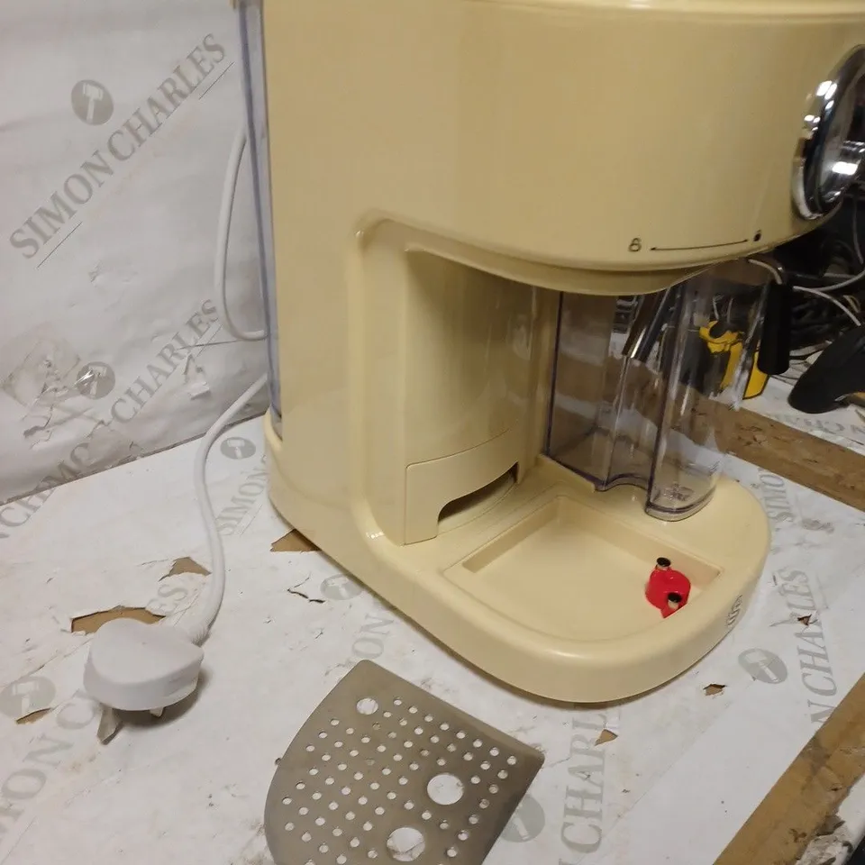 SWAN RETRO CREAM ESPRESSO COFFEE MACHINE 