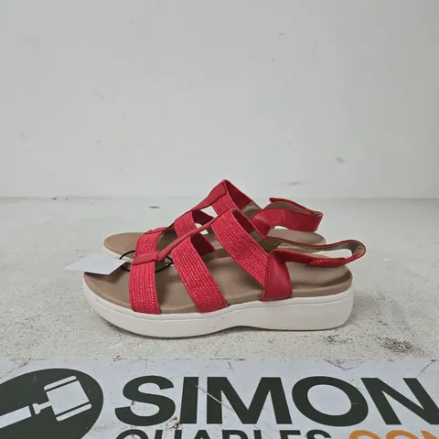 VIONIC WOMEN'S SANDALS - PINK STRAPS, WHITE PLATFORM SOLE SIZE UK 8
