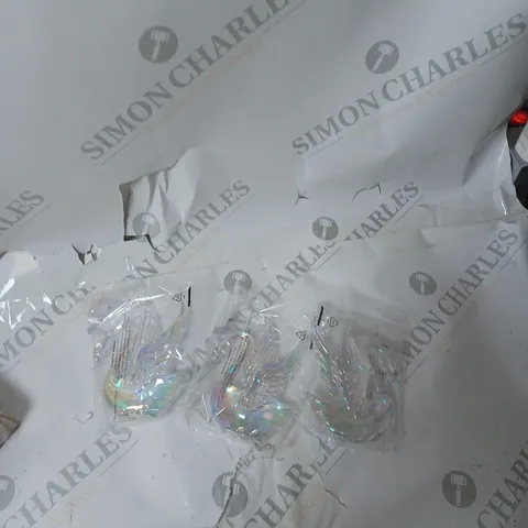 JM BY JULIEN MACDONALD SET OF IRIDESCENT SWAN DECORATIONS