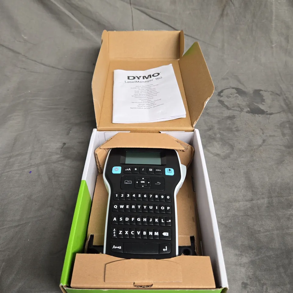 BOXED DYMO LABEL MANAGER 160 PORTABLE LABEL MAKER