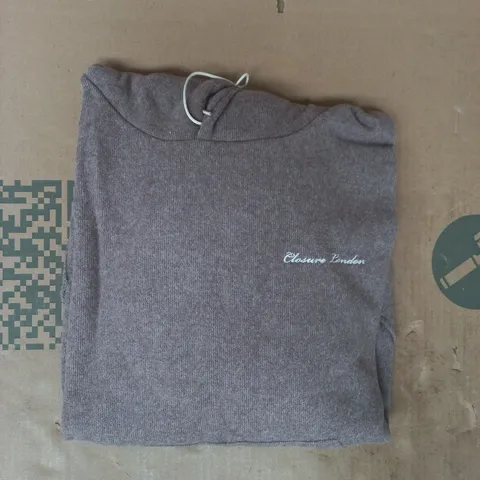 CLOSURE SOFT KNIT LONG SLEEVE HOODED TOP IN BROWN SIZE 6