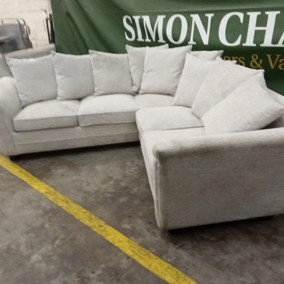 DURY CHUNKY WEAVE SCATTERBACK CORNER GROUP SOFA - NATURAL RRP £1349