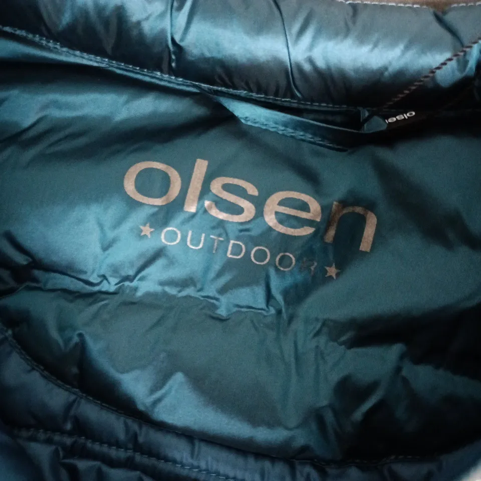 OLSEN OUTDOOR TEAL PUFFER GILET VEST – WOMEN'S UK 16 (EU 42)