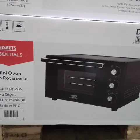 BRAND NEW NISBET ESSENTIALS MINI OVEN WITH ROTISSERIE 