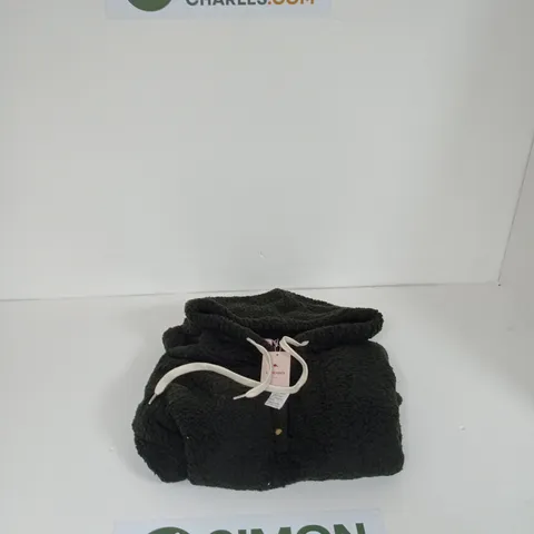 La Marey London Women's Black Textured Fleece Coat – XL (Tag Attached)