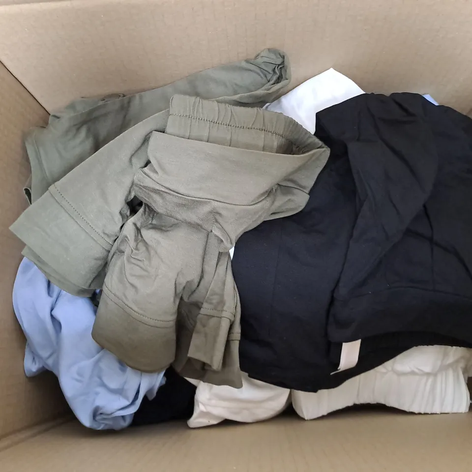 BOX OF ASSORTED CLOTHING'S TO INCLUDE LEGGINGS AND CARDIGANS 