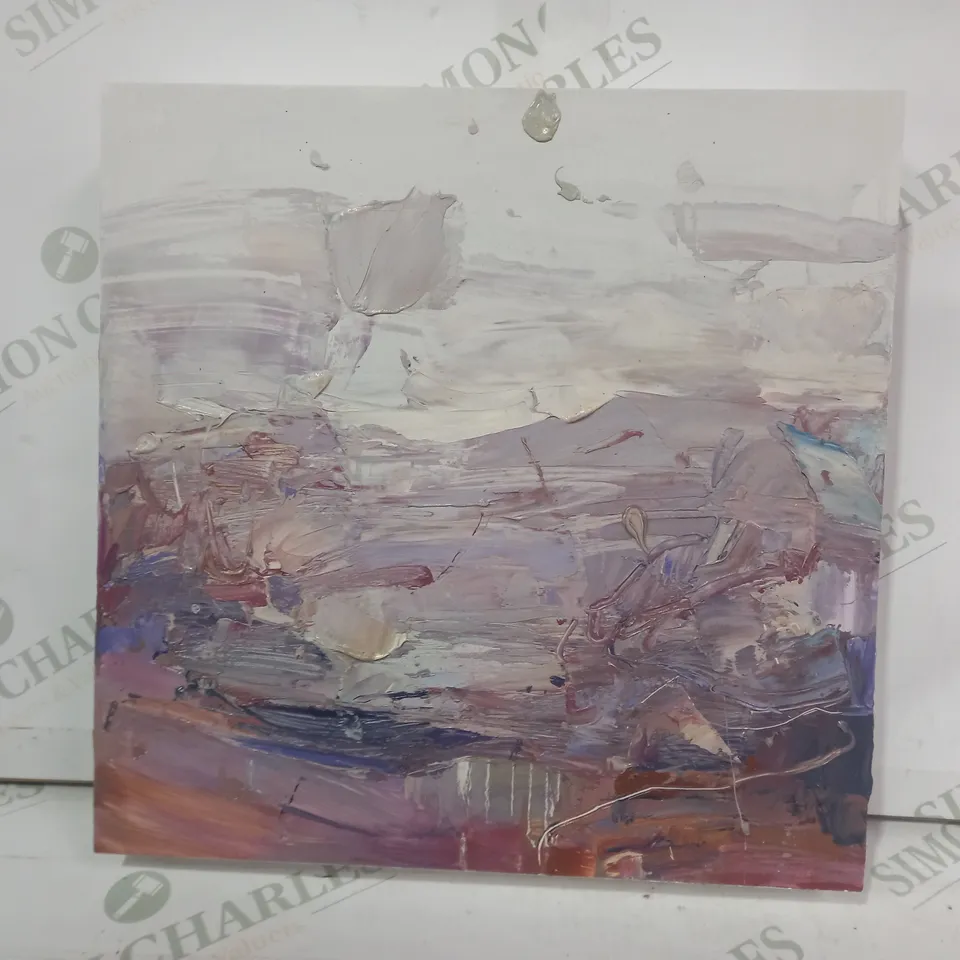 SIGNED "A HAZE OVER THE MOOR" OIL ON BOARD ARTWORK