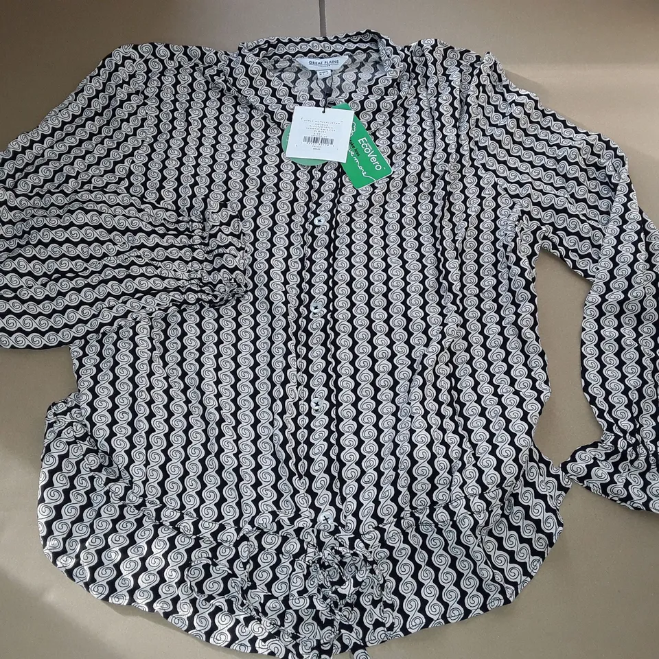 GREAT PLAINS LONDON VERONA SWIRL BLOUSE - SIZE 14