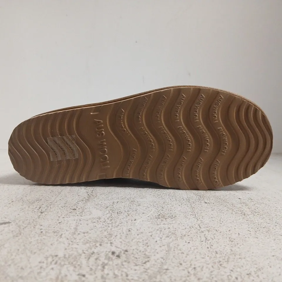 BOXED PAIR OF AUS WOOLI AIRLIE SHOES IN CHESTNUT SIZE UK 6