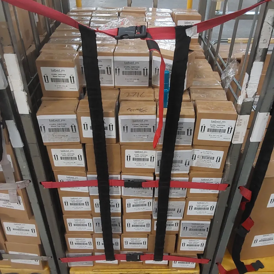 CAGE TO CONTAIN APPROX 385 X BOXES OF LABEL.M CURL DEFINE SHINE TOP COAT - 6 X 50ml PER BOX // CAGE NOT INCLUDED 