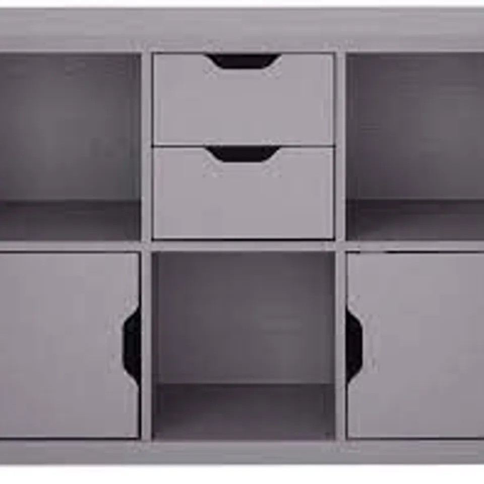 BOXED ASPEN MULTI STORAGE UNIT IN GREY OAK - 1 OF 1