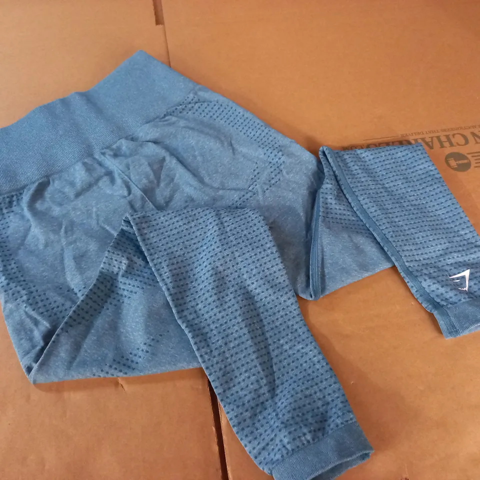 GYMSHARK BLUE TRAINING LEGGINGS - XS