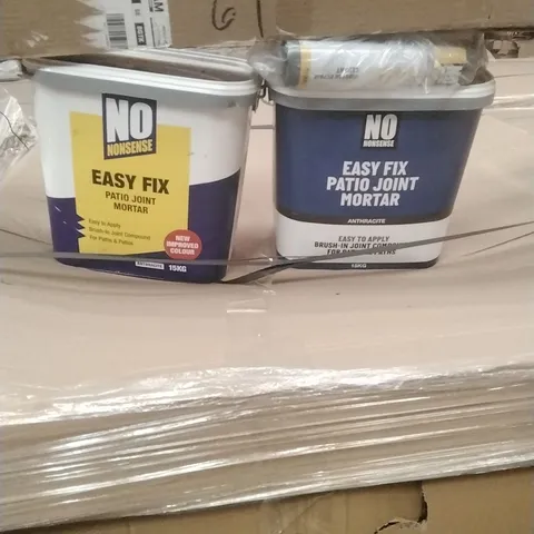 PALLET OF ASSORTED DIY, HOME IMPROVEMENT AND BUILDING PRODUCTS TO INCLUDE; PATIO JOINT MORTAR, MORTAR REPAIR CEMENT, WALL PANELLING ETC