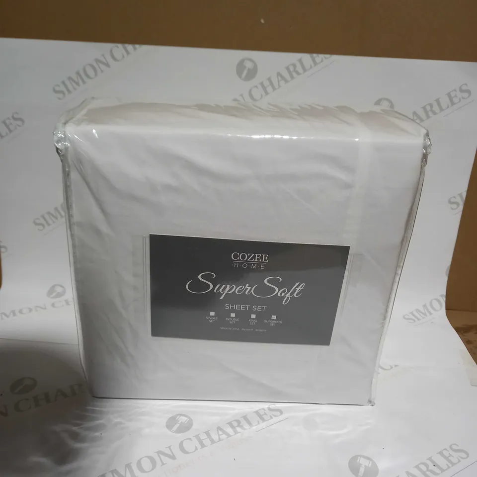 COZEE HOME SUPERSOFT SHEET SET - SUPERKING